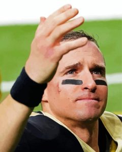 Close Up Drew Brees Diamond Painting