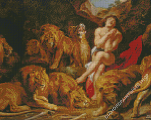 Daniel In The Lions Den By Pater Paul Rubens Diamond Painting