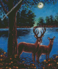 Deer Couple Diamond Painting