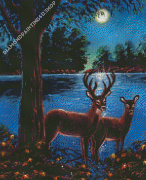 Deer Couple Diamond Painting