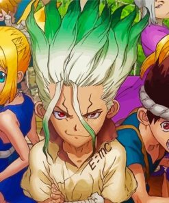 Dr Stone Characters Diamond Painting