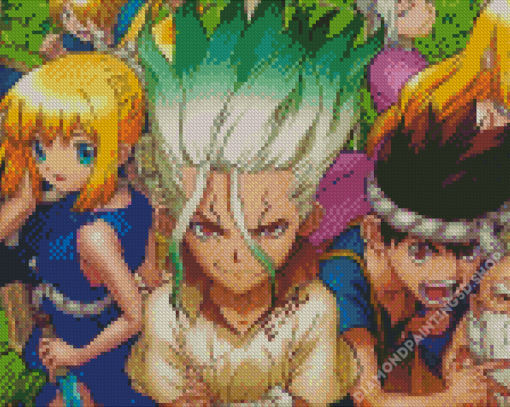 Dr Stone Characters Diamond Painting