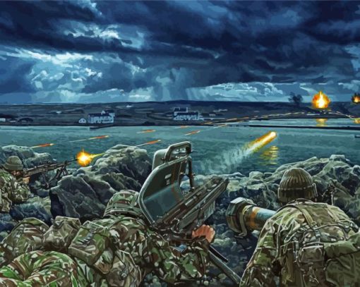 Falklands War Soldiers Art Diamond Painting