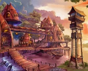 Fantasy Land Village Diamond Painting