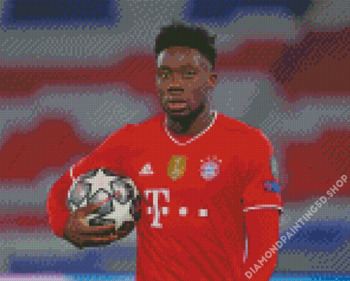 Football Player Alphonso Davies Diamond Painting