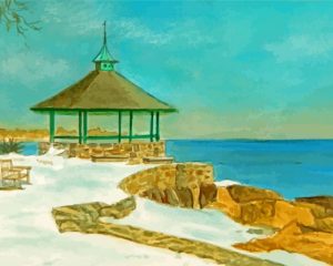 Gazebo By The Sea Diamond Painting