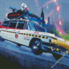 Ghostbusters Ecto 1 Art Diamond Painting