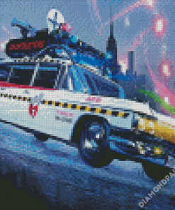 Ghostbusters Ecto 1 Art Diamond Painting