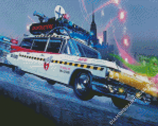 Ghostbusters Ecto 1 Art Diamond Painting