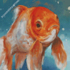 Gold Fish Illustration Diamond Painting