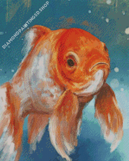 Gold Fish Illustration Diamond Painting