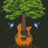 Guitar Tree Art Diamond Painting