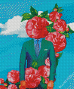 Head Flower Man Diamond Painting