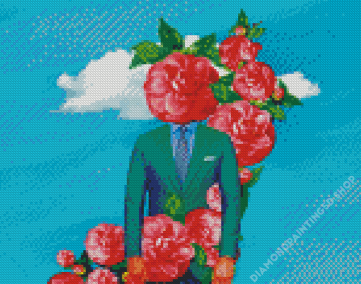 Head Flower Man Diamond Painting