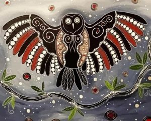 Indigenous Owl Diamond Painting