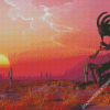 Kokopelli With Sunset Diamond Painting