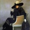 Lady In Black Clothes Diamond Painting