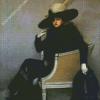 Lady In Black Clothes Diamond Painting