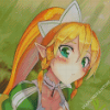 Leafa Online Game Character Art Diamond Painting