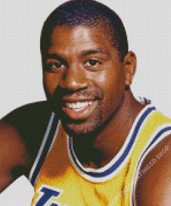 Magic Johnson Illustration Diamond Painting