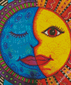 Mandala Sun Moon Diamond Painting