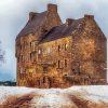 Midhope Castle In Winter Diamond Painting