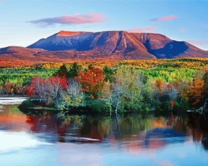 Mount Katahdin Landscape Diamond Painting