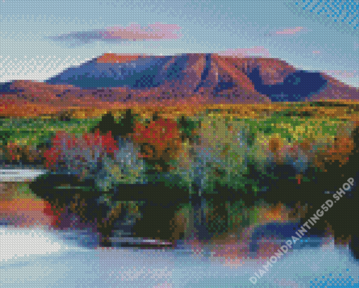 Mount Katahdin Landscape Diamond Painting