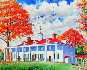 Mt Vernon In Fall Diamond Painting