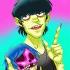 Murdoc Niccals With Head Skull Diamond Painting