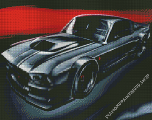 Mustang Eleanor Car Art Diamond Painting