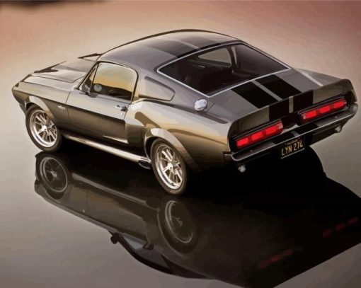 Mustang Eleanor Car Reflection Diamond Painting