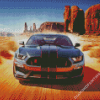 Mustang Ford Car In Desert Diamond Painting