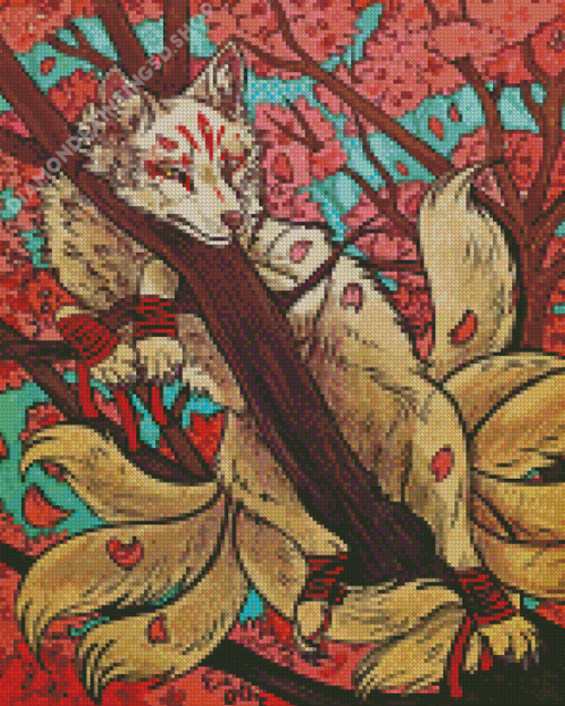 Ninetales On Tree Diamond Painting