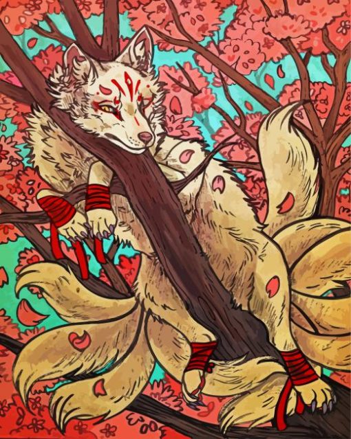 Ninetales On Tree Diamond Painting