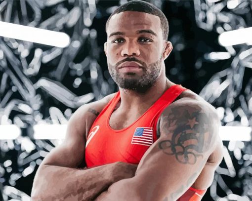 Olympic Athlete Jordan Burroughs Diamond Painting