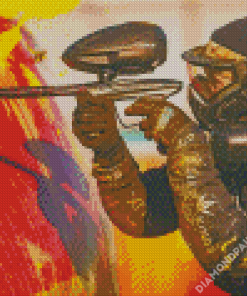 Paintball Game Player Diamond Painting