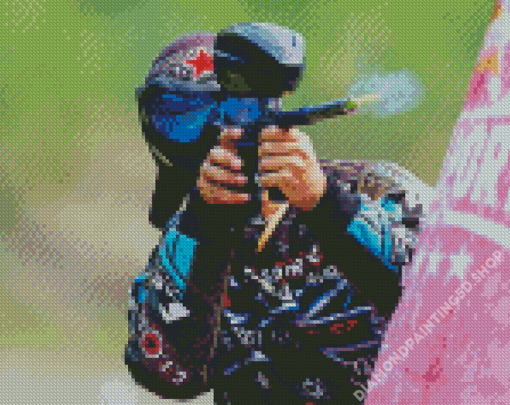 Paintball Sport Player Diamond Painting