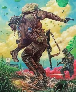 Paratroopers And Soldiers Diamond Painting