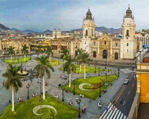 Peru Lima Main Square Diamond Painting