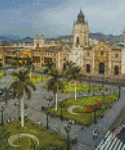 Peru Lima Main Square Diamond Painting