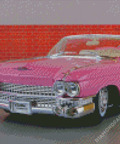 Pink Cadillac Car Diamond Painting