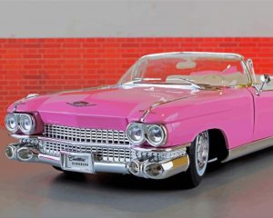 Pink Cadillac Car Diamond Painting