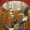 Ravens In the Library Diamond Painting
