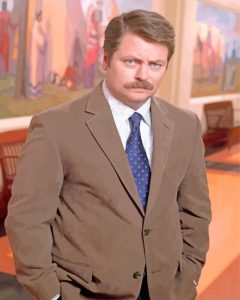 Ron Swanson Parks And Recreation Movie Poster Diamond Painting