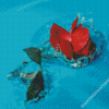 Rose Flower In Water Diamond Painting