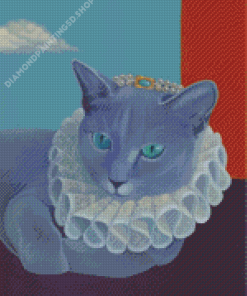 Royal Russian Blue Cat Diamond Painting