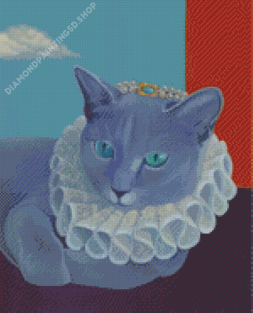 Royal Russian Blue Cat Diamond Painting