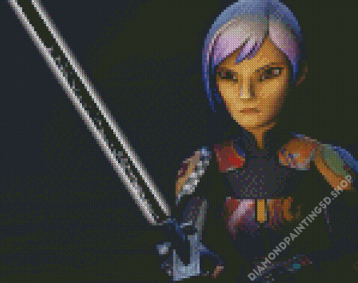 Sabine Wren Star Wars Rebels Diamond Painting