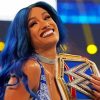 Sasha Banks Holding Smackdown Belt Diamond Painting